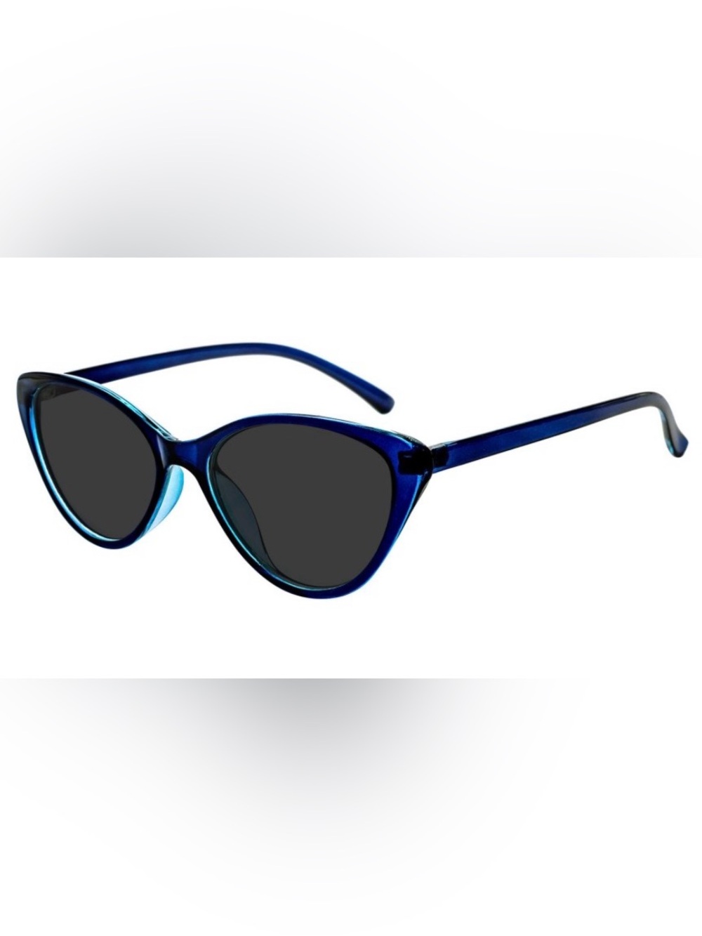 Cat-Eye Polarized Nearsighted -1.50 Sunglasses Acetate 52mm - BLUE